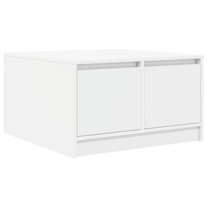 vidaXL Table basse avec tiroirs blanc 70,5x70x40 cm