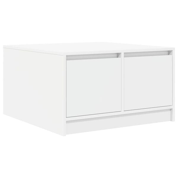 vidaXL Table basse avec tiroirs blanc 70,5x70x40 cm