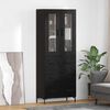 vidaXL Haut Armoire avec tiroir 2 pcs Ch&ecirc;ne noir Bois d'ing&eacute;nierie