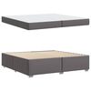 vidaXL Cadre de lit avec matelas Gris 200 x 200 cm tissu