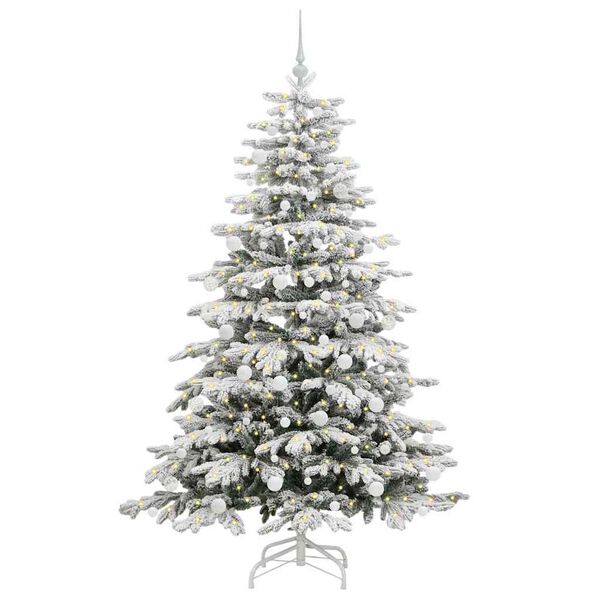 vidaXL Sapin de No&euml;l Artificiel &agrave; Branches Articul&eacute;es Blanc 180 cm