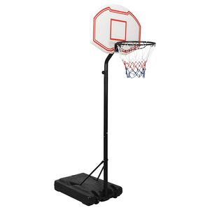 vidaXL Support de basket-ball Blanc 237-307 cm Poly&eacute;thyl&egrave;ne