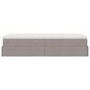 vidaXL Cadre de lit ottoman avec matelas taupe 80x200 cm tissu