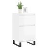 vidaXL Buffets 2 pcs blanc brillant 40x35x70 cm bois d'ing&eacute;nierie