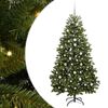 vidaXL Sapin de No&euml;l artificiel avec 300 LED Vert 210 cm PVC et m&eacute;tal