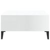vidaXL Table basse blanc brillant 60x60x30 cm bois d'ing&eacute;nierie