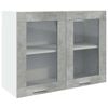 vidaXL Vitrine suspendue "Lyon" Gris b&eacute;ton 80 x 31 x 60 cm