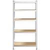 vidaXL &Eacute;tag&egrave;re r&eacute;sistante &agrave; 5 niveaux Argent&eacute; Acier et bois ing&eacute;nierie