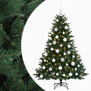 vidaXL Sapin de No&euml;l artificiel avec boules 120 cm 150 LED Blanc chaud
