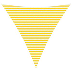 vidaXL Voile d'ombre Jaune et blanc 4 x 4 x 4 m 100 % polyester Oxford