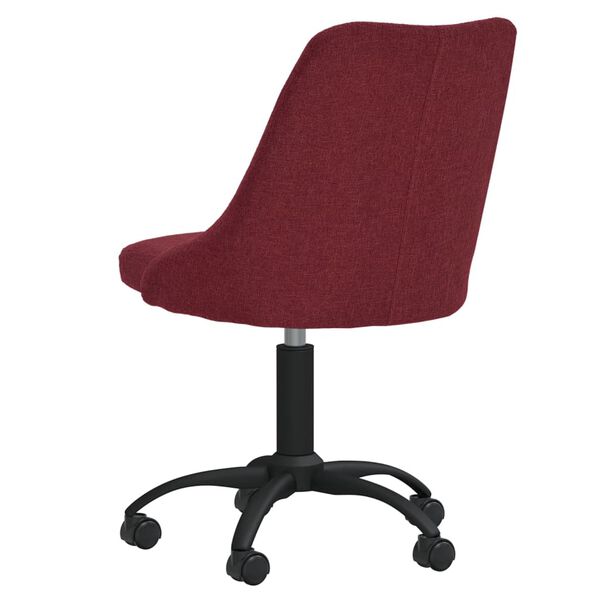 vidaXL Chaise pivotante de salle &agrave; manger Rouge bordeaux Tissu
