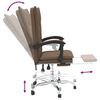 vidaXL Fauteuil inclinable de bureau Marron Tissu
