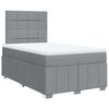 vidaXL Sommier &agrave; lattes de lit et matelas gris clair 120x190 cm tissu