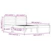 vidaXL Cadre de lit sans matelas 135x190 cm blanc