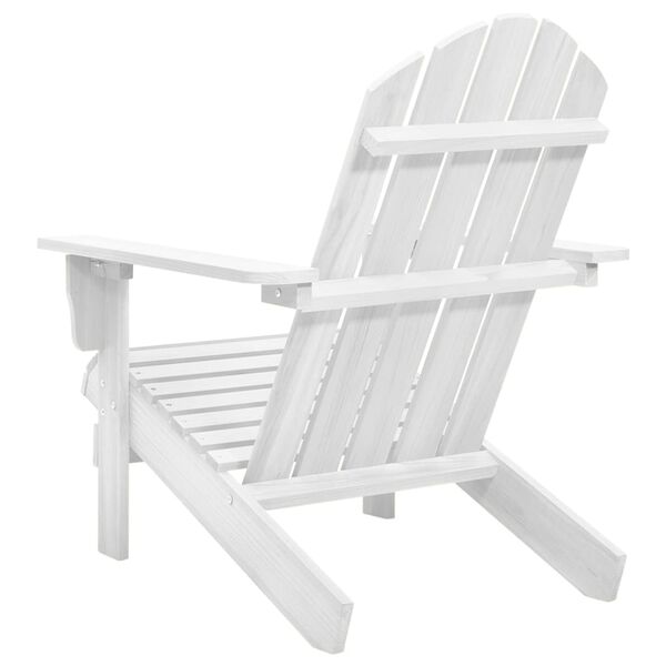 vidaXL Chaise de jardin bois blanc