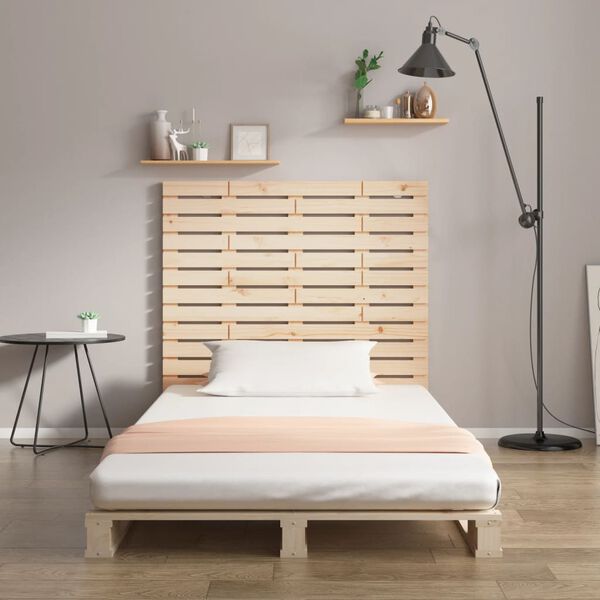 vidaXL T&ecirc;te de lit murale 146x3x91,5 cm Bois massif de pin