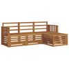 vidaXL Ensembles de canap&eacute;s 4 pcs Naturel Bois d'Acacia Massif