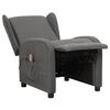 vidaXL Fauteuil de massage Gris clair Tissu