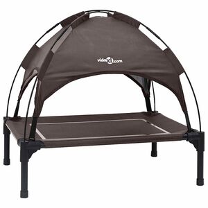 vidaXL Lit pour Chien Marron 63 x 49,5 x 60 cm Acier
