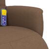 vidaXL Fauteuil inclinable de massage avec repose-pieds marron tissu