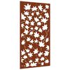 vidaXL D&eacute;coration murale jardin 105x55 cm acier corten design feuille
