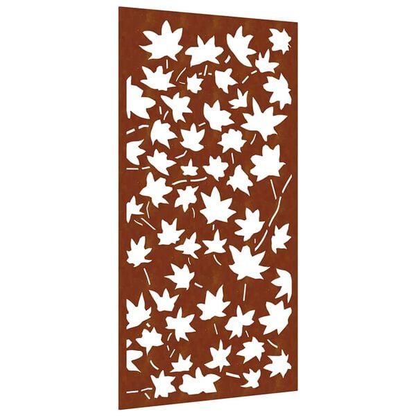 vidaXL D&eacute;coration murale jardin 105x55 cm acier corten design feuille