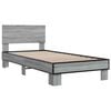 vidaXL Cadre de lit sans matelas sonoma gris 100x200 cm