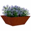 vidaXL Cache-pot de jardin 5 pcs Rouill&eacute; 40 x 40 x 15 cm Acier patin&eacute;