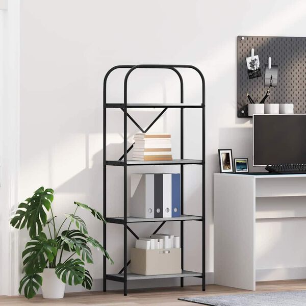 vidaXL &Eacute;tag&egrave;re Gris Sonoma 60 x 30 x 146 cm Bois d'ing&eacute;nierie