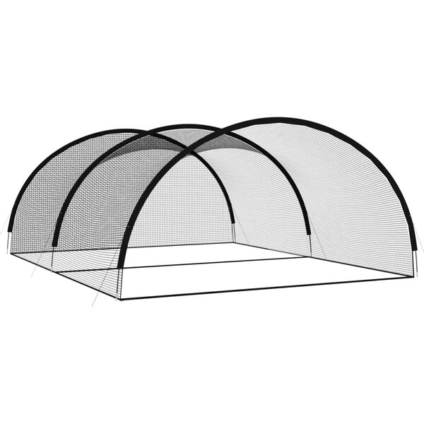 vidaXL Filet pour cage de frappe de baseball Noir 600x400x250 cm