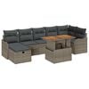 vidaXL Ensemble de canap&eacute; de jardin 8 pc Gris Poly rotin