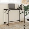 vidaXL Bureau noir 100x45x76 cm bois ingénierie acier enduit de poudre