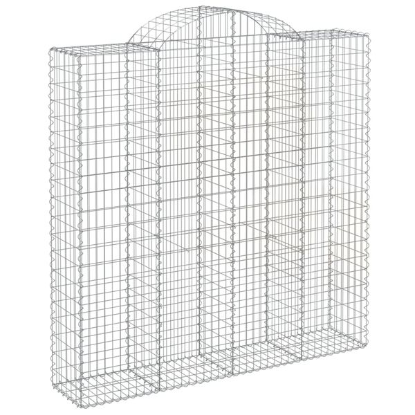 vidaXL Paniers &agrave; gabions arqu&eacute;s 18 pcs 200x50x200/220 cm Fer galvanis&eacute;