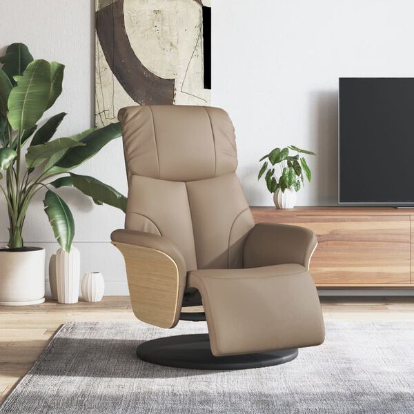 vidaXL Fauteuil inclinable avec repose-pieds cappuccino similicuir