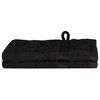 vidaXL Serviette Invit&eacute; SOLUND 2 pc Noir 15 x 21 cm 550 gsm
