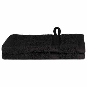 vidaXL Serviette Invit&eacute; SOLUND 2 pc Noir 15 x 21 cm 550 gsm