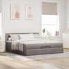 VidaXL Cadre de lit ottoman avec matelas taupe 200x200 cm tissu