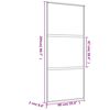 vidaXL Porte coulissante doré 90x205 cm verre ESG clair et aluminium