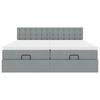 VidaXL Cadre de lit ottoman et matelas gris clair 160x200cm tissu