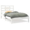 vidaXL Cadre de lit sans matelas blanc 90x200 cm bois massif