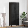 vidaXL Haut Armoire Ch&ecirc;ne noir 69,5 x 34 x 180 cm Bois d'ing&eacute;nierie