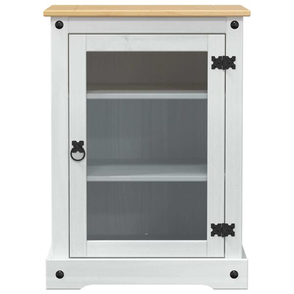 vidaXL Cabinet HiFi Blanc 60 x 50 x 82 cm Pin massif