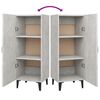 vidaXL Buffet Gris béton 34,5x34x90 cm Bois d'ingénierie