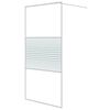 vidaXL Paroi de douche Blanc 100x195 cm Verre ESG transparent