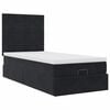vidaXL Cadre de lit ottoman avec matelas noir 80x200 cm velours