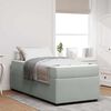 vidaXL Cadre de lit avec matelas Gris clair 90 x 190 cm tissu