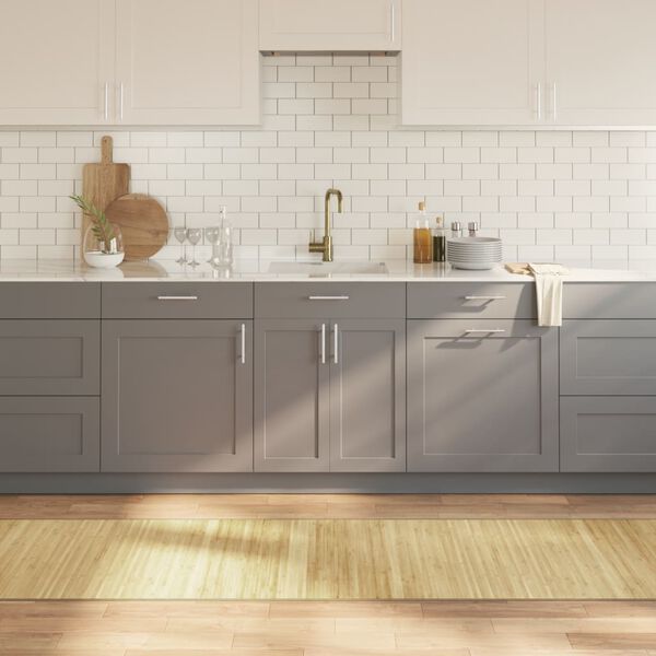 vidaXL Tapis rectangulaire naturel clair 70x500 cm bambou