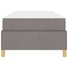 vidaXL Cadre de lit avec matelas Taupe 90 x 190 cm tissu