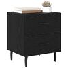 vidaXL Cabinet de chevet avec tiroir Ch&ecirc;ne noir 40 x 35 x 47,5 cm