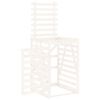 vidaXL Abri pour poubelle sur roulettes blanc bois massif de pin
